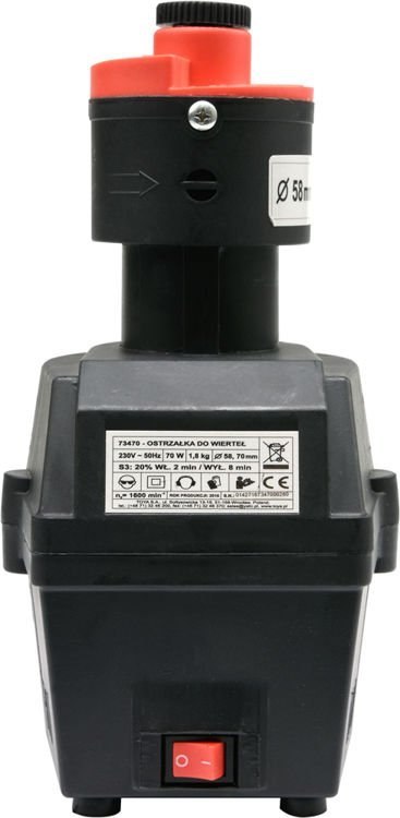 Ostrzałka W-73470 posiada klasę izolacji II i stopień ochrony IP20.